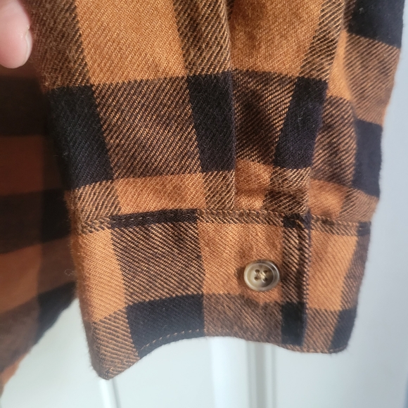Maurices Brown/Black Plaid Button-Down - Picture 5 of 6